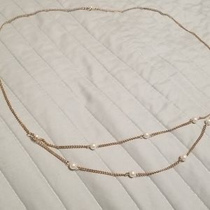 Faux pearl necklace